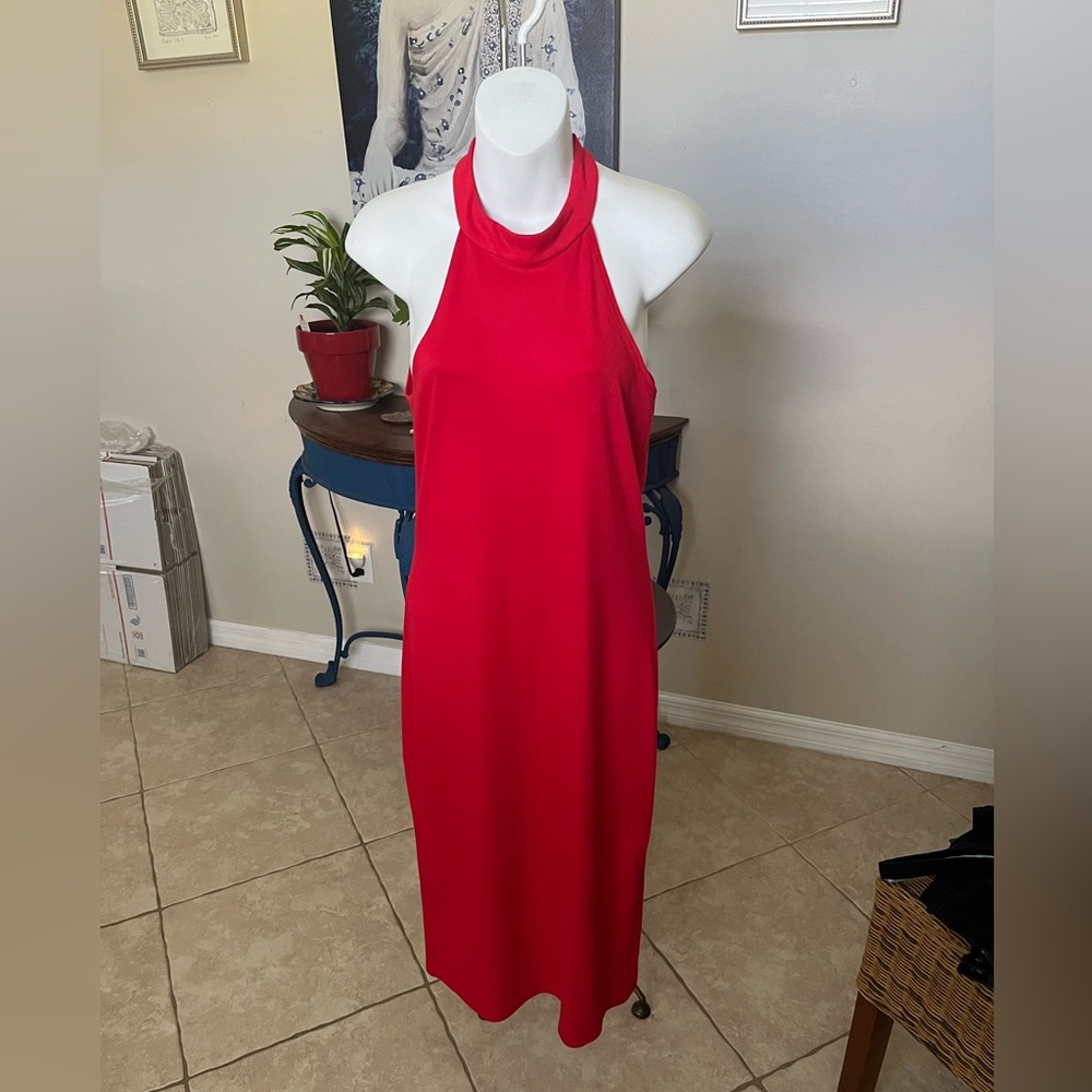 Honey Punch Red Mid Length Bodycon Dress - M